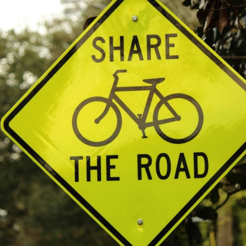 Share the Road bicycle sign