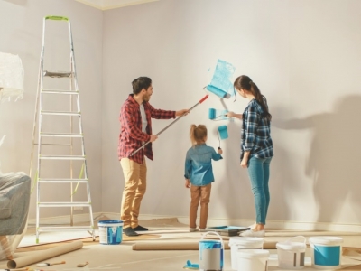 Family painting home
